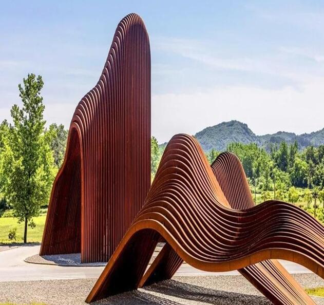 崆峒锈钢板造型